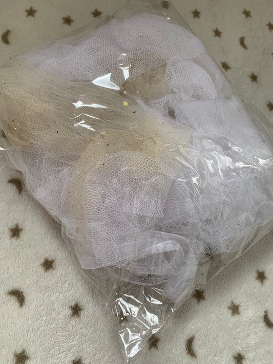 Scrap fabric packs - white tulle