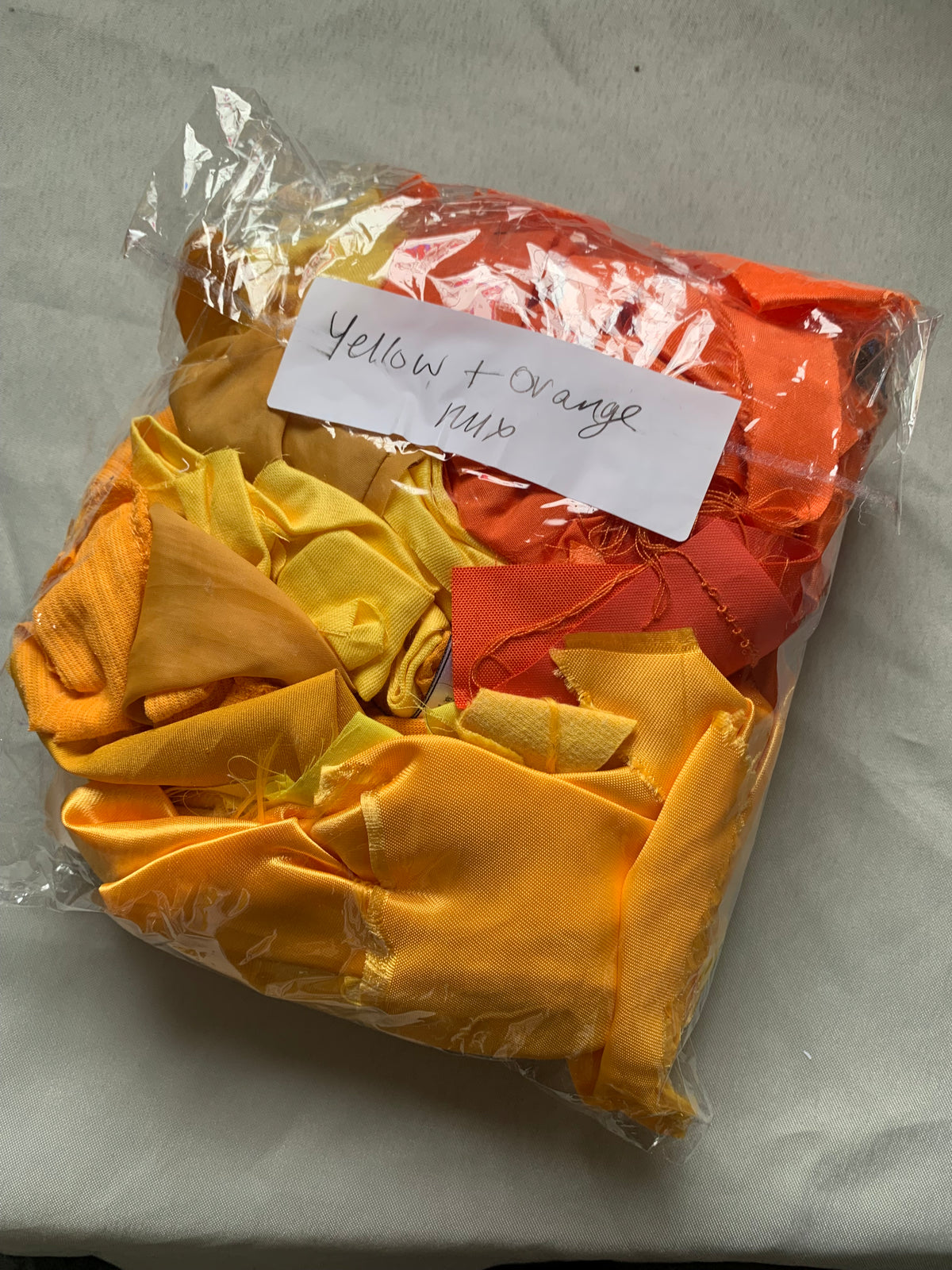 Scrap fabric packs - yellow and brown mix