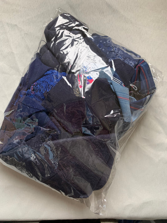 Scrap fabric packs - dark blue mix