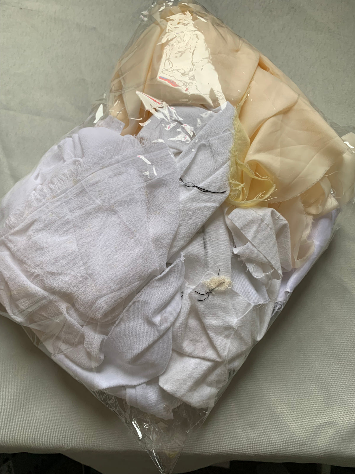 Scrap fabric packs - white and cream mix