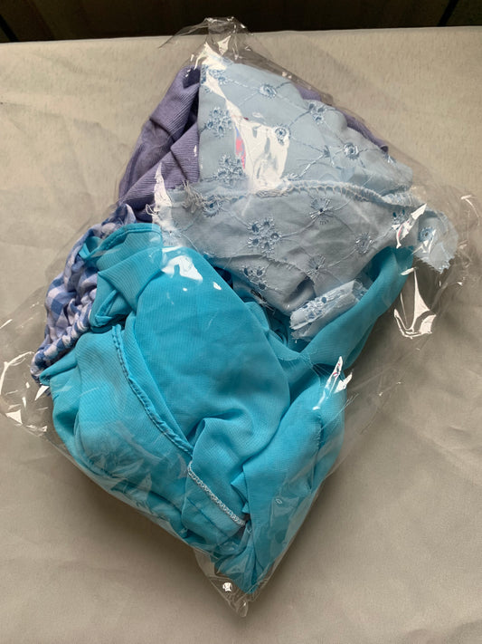 Scrap fabric packs - light blue mix