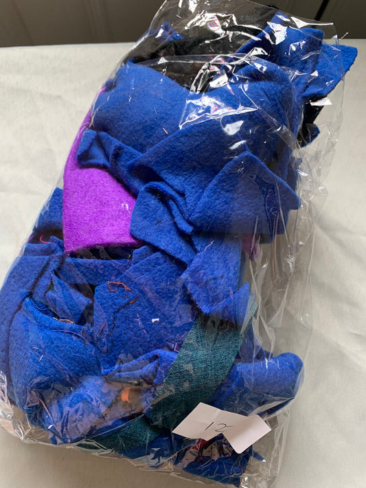 Scrap fabric packs - blue felt mix