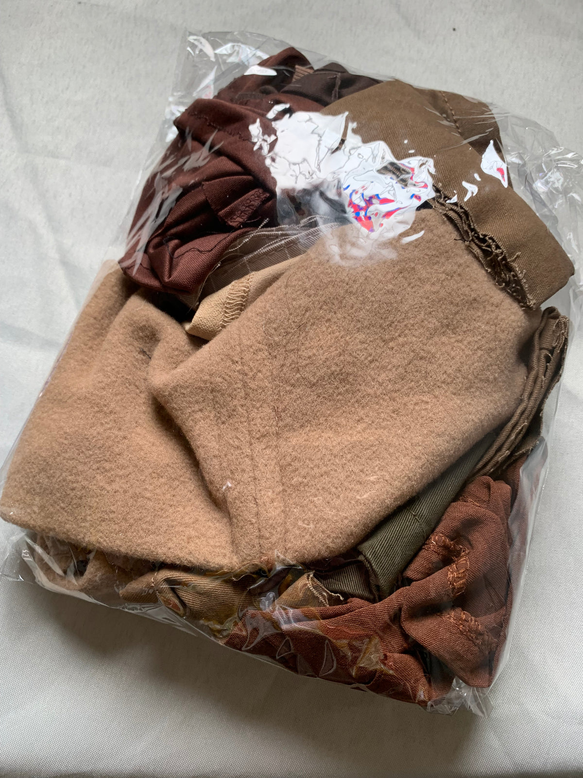 Scrap fabric packs - yellow and brown mix