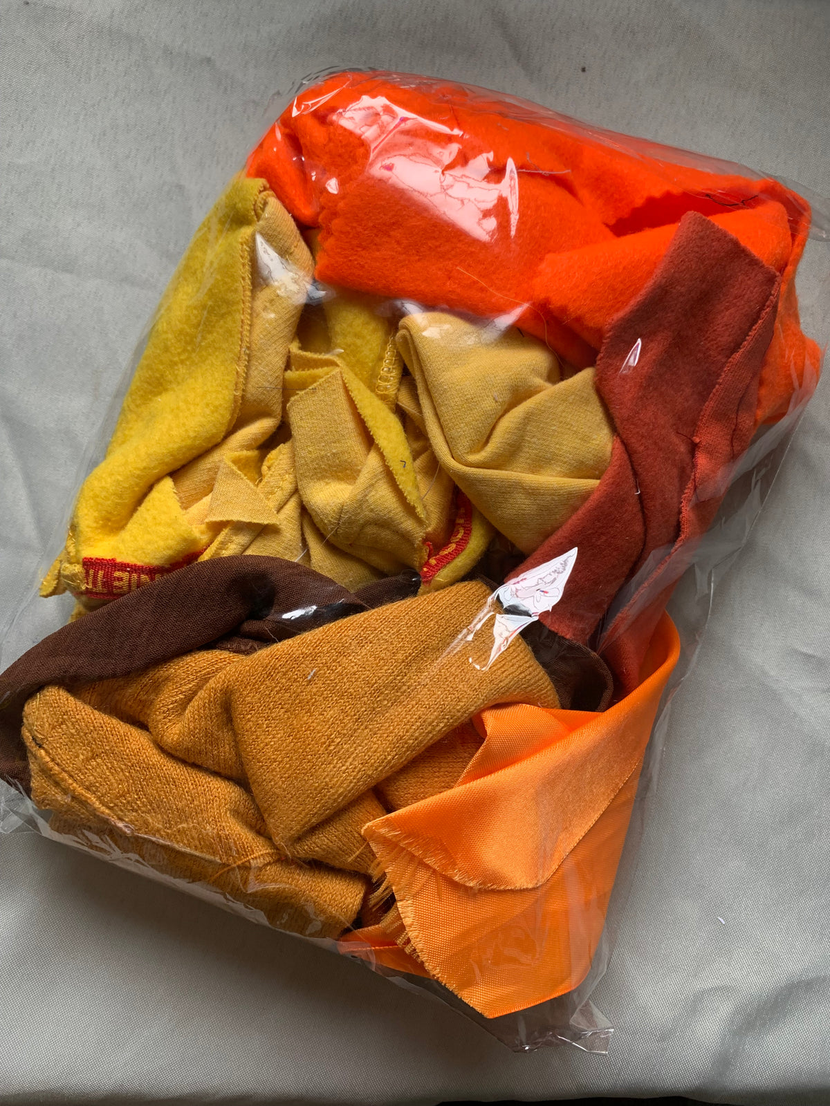 Scrap fabric packs - yellow and brown mix