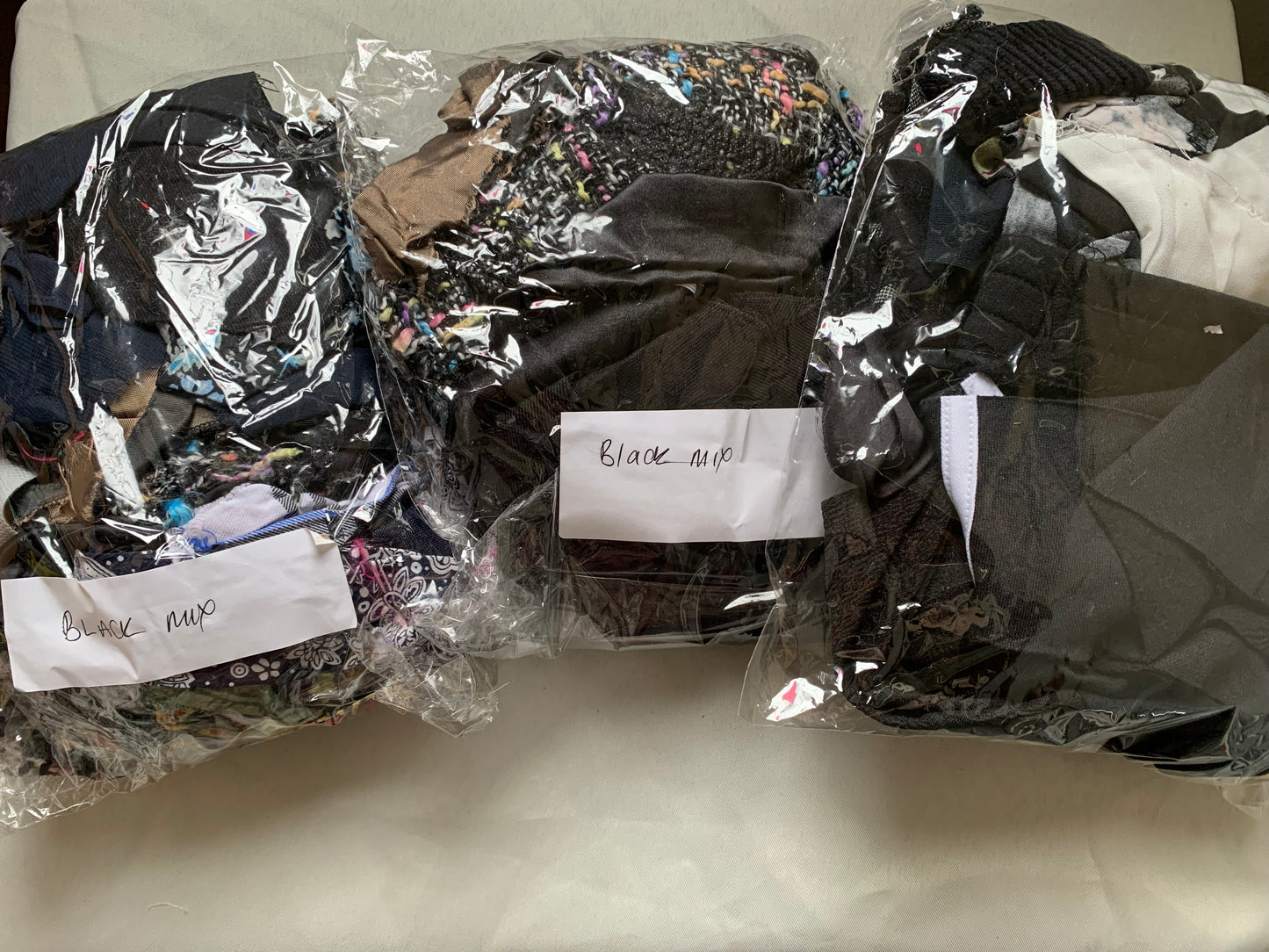 Scrap fabric packs - black mix