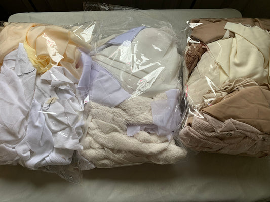 Scrap fabric packs - white and cream mix